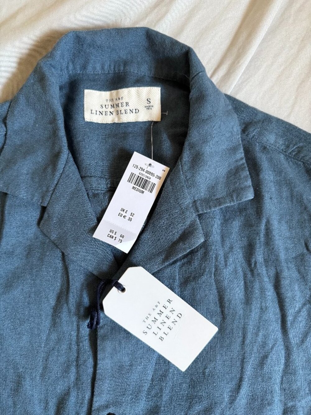 Abercrombie & Fitch Summer Linen Blend Button-Up Shirt small $65